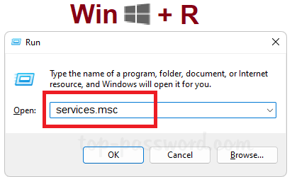 Win+R → services.msc